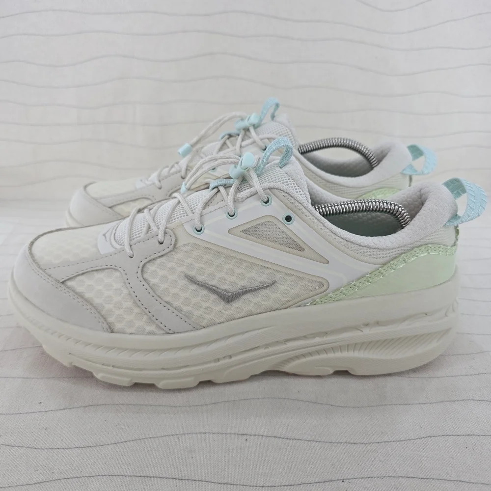 Hoka Womens Bondi B3LS Oat Milk Running Sneaker Shoes 1155351-OKT Size 12.5 NEW
